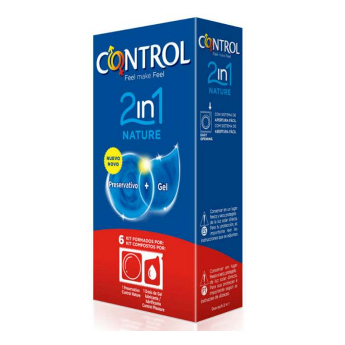 CONTROL Preservativos 2IN1 NATURE + LUB. NAT.