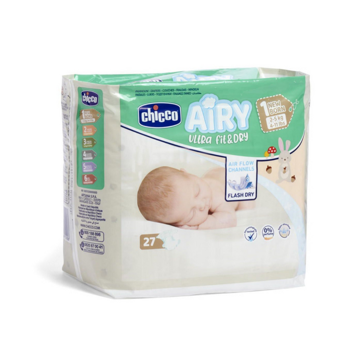 Chicco Airy Diapers T1 2-5kg 27 Units